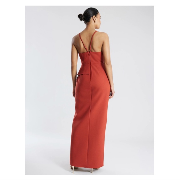 BCBGMAXAZRIA Daphne Peplum Gown | Rust | 4 - Picture 3 of 5